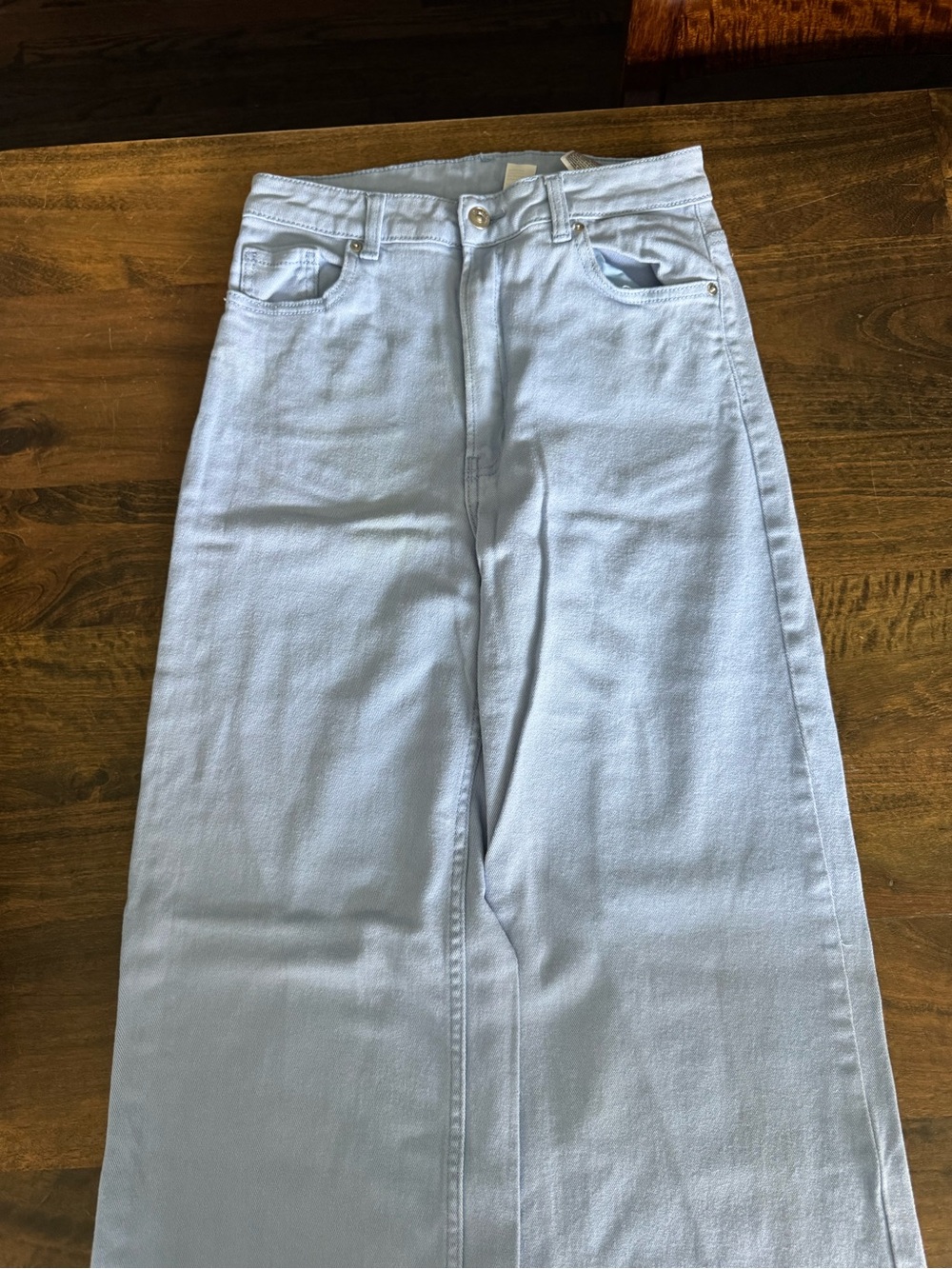 H&M Pale Blue Wide-Leg Jeans